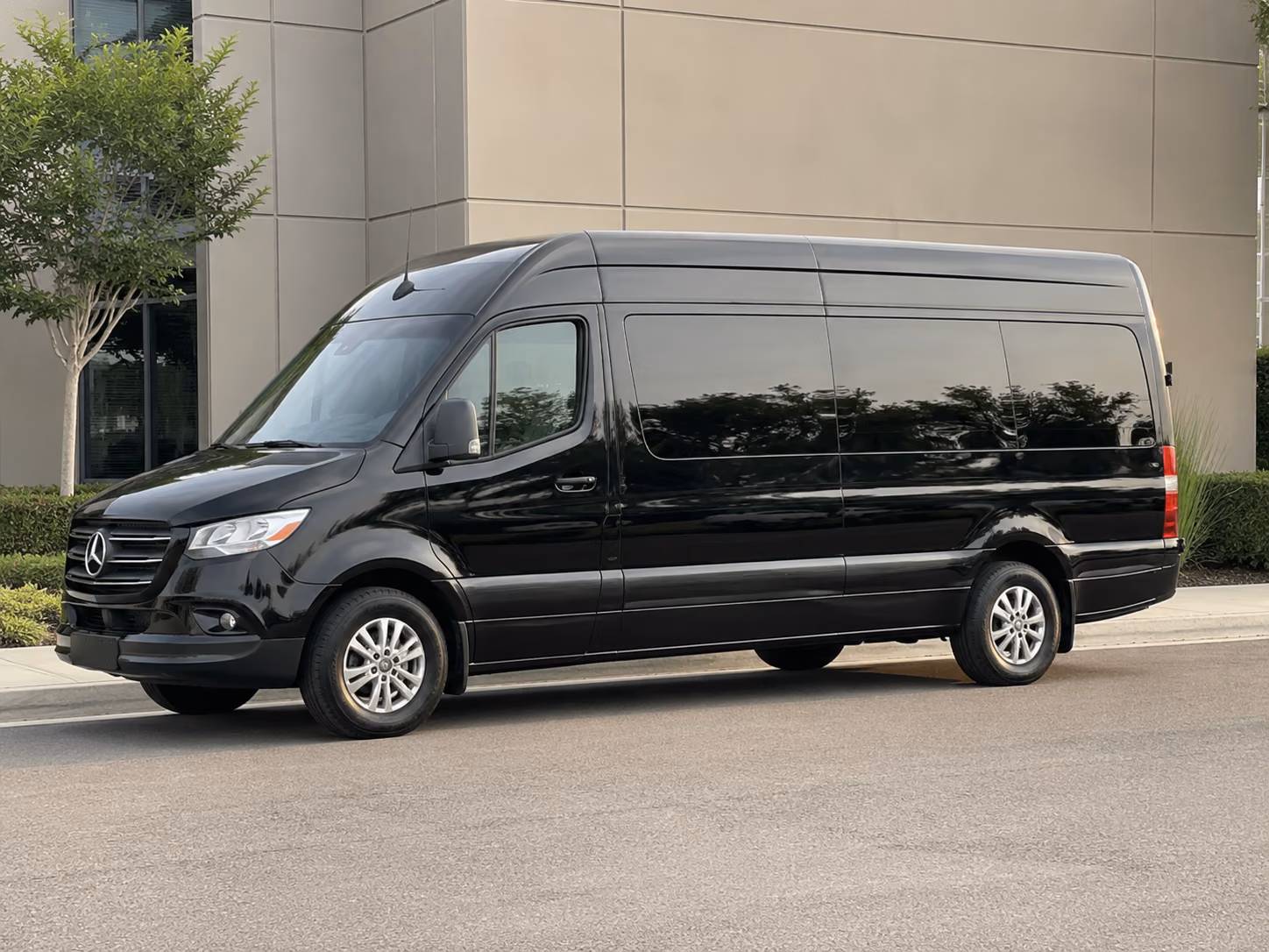 conference and convention attendee sprinter van transportation in riverside california
