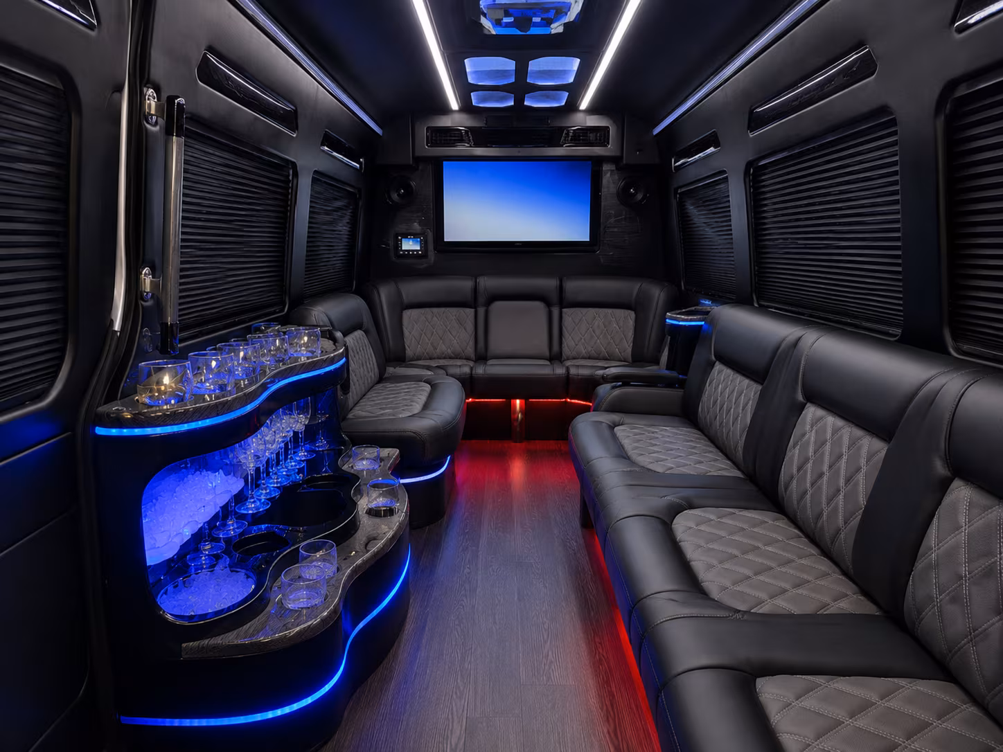 riverside sprinter limousine inside