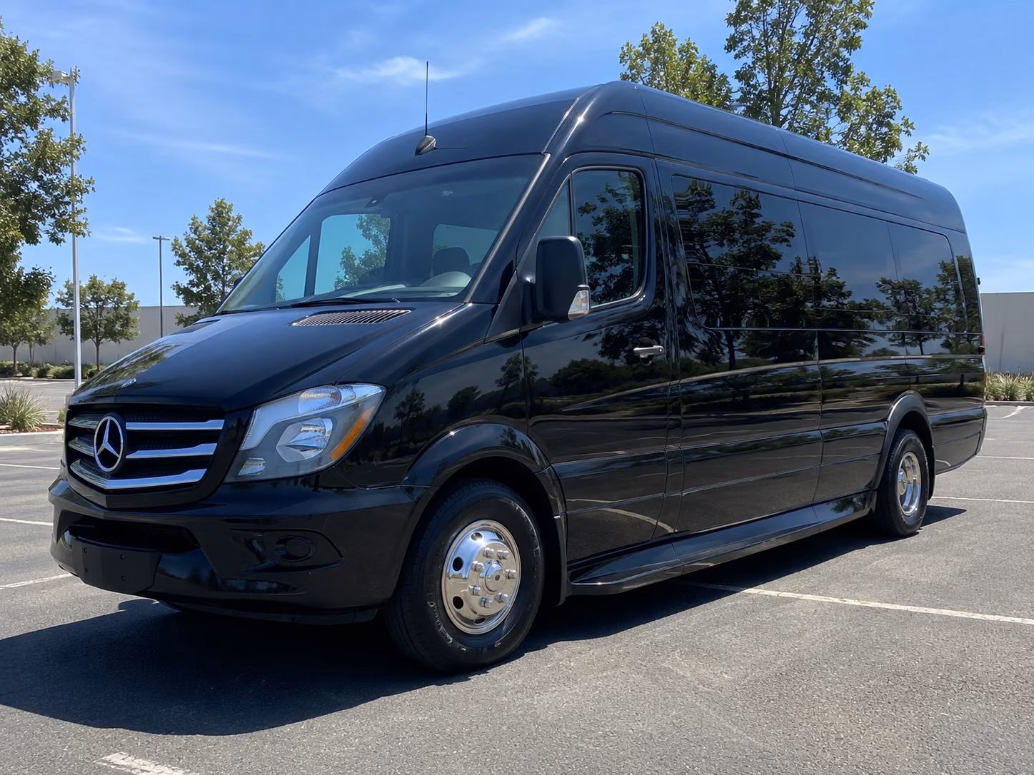 warehouse distribution center and industrial park sprinter van shuttles in riverside